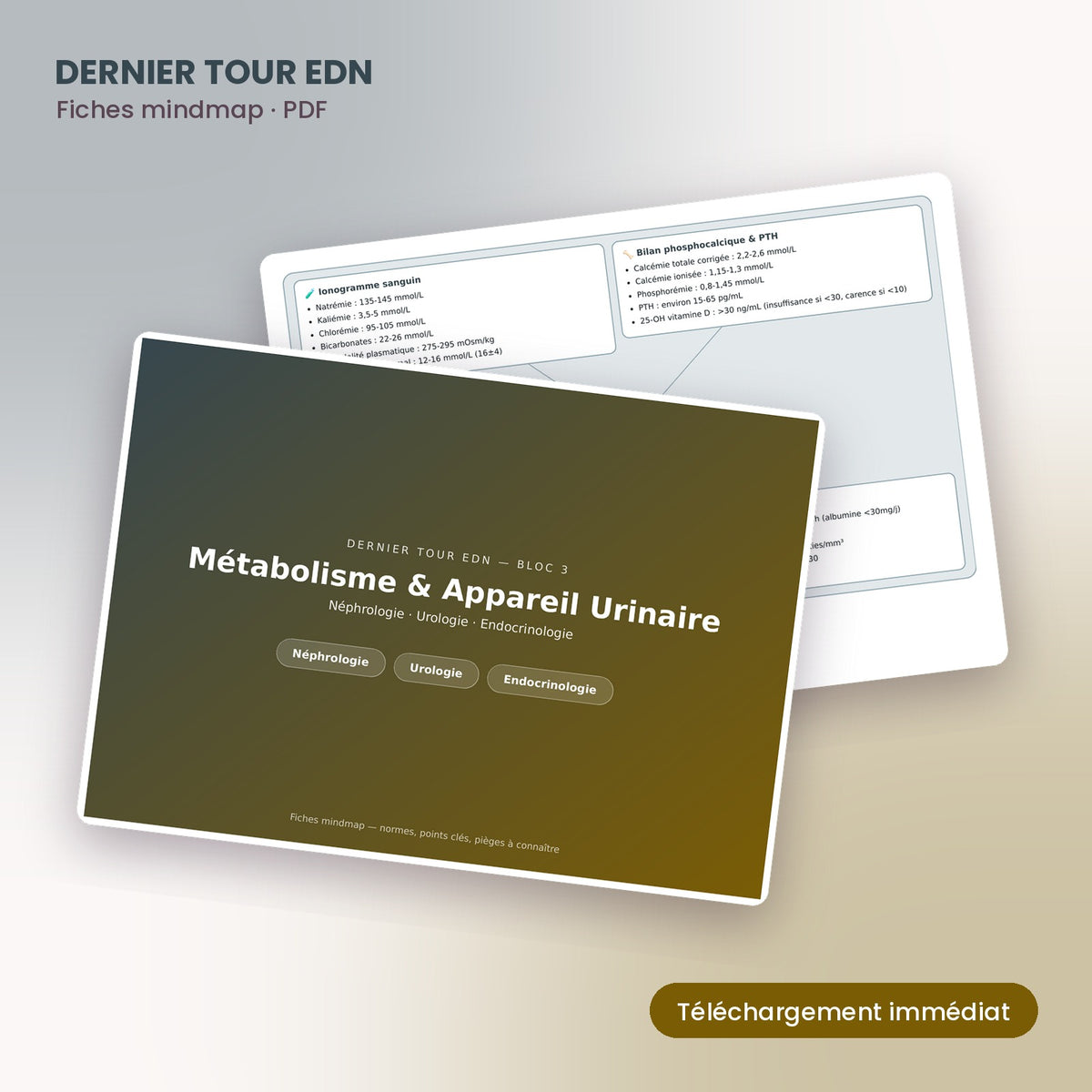 Bloc 3 — Métabolisme & Appareil Urinaire (Néphrologie · Urologie · Endocrinologie)