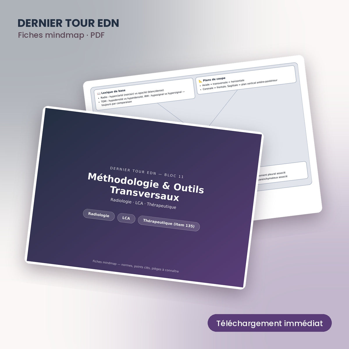 Bloc 11 — Méthodologie & Outils Transversaux (Radiologie · LCA · Thérapeutique)