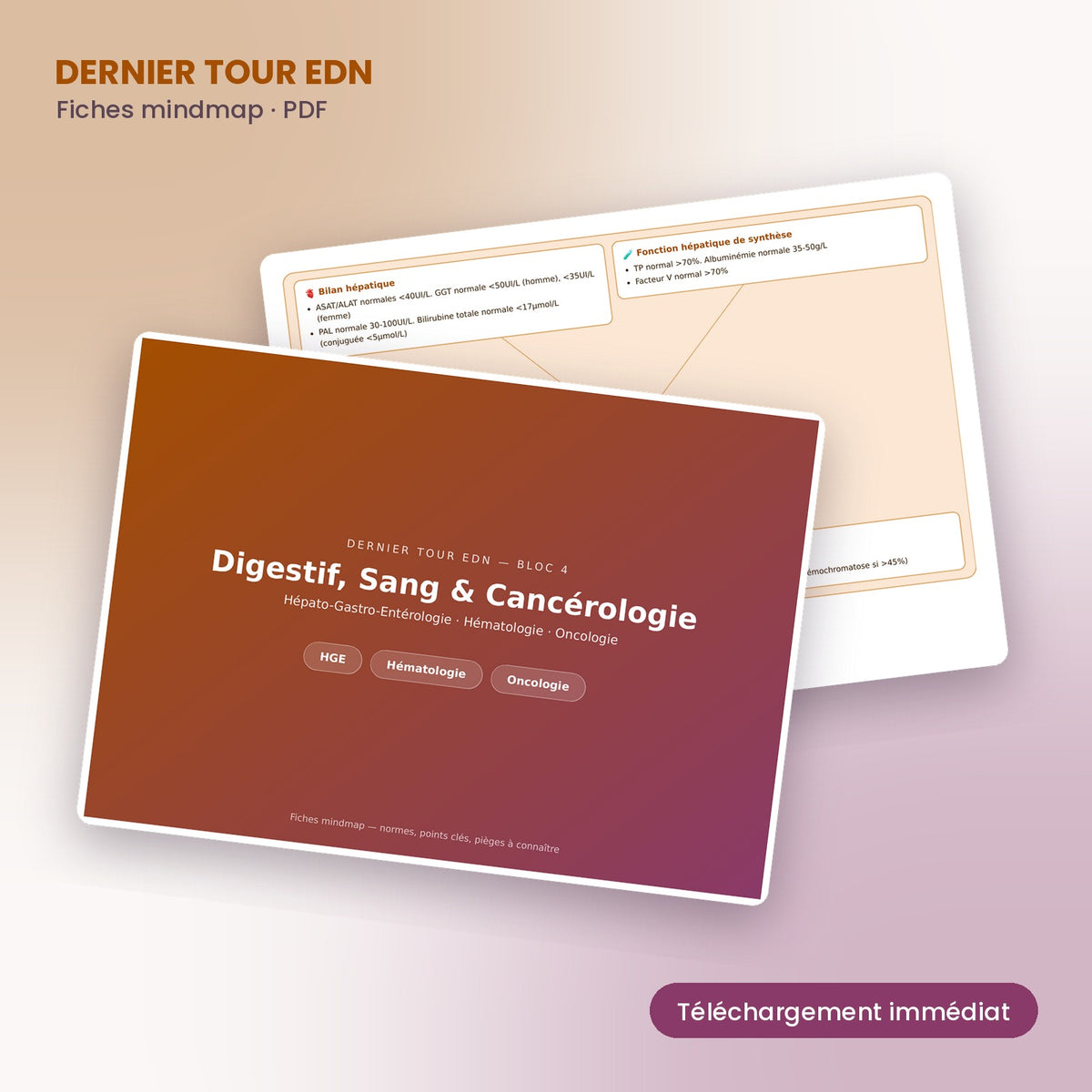 Bloc 4 — Digestif, Sang & Cancérologie (HGE · Hématologie · Oncologie)